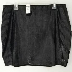 Express Black Sequin Miniskirt